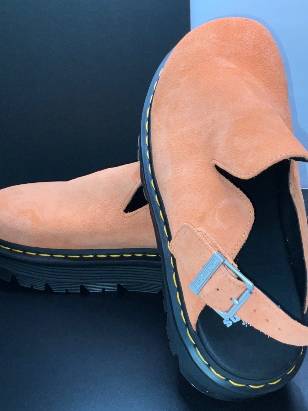 Dr. Martens Zebzag Slingback Platform Mules in Orange Zest.New. US Men’s11/EU45 - Picture 2 of 3
